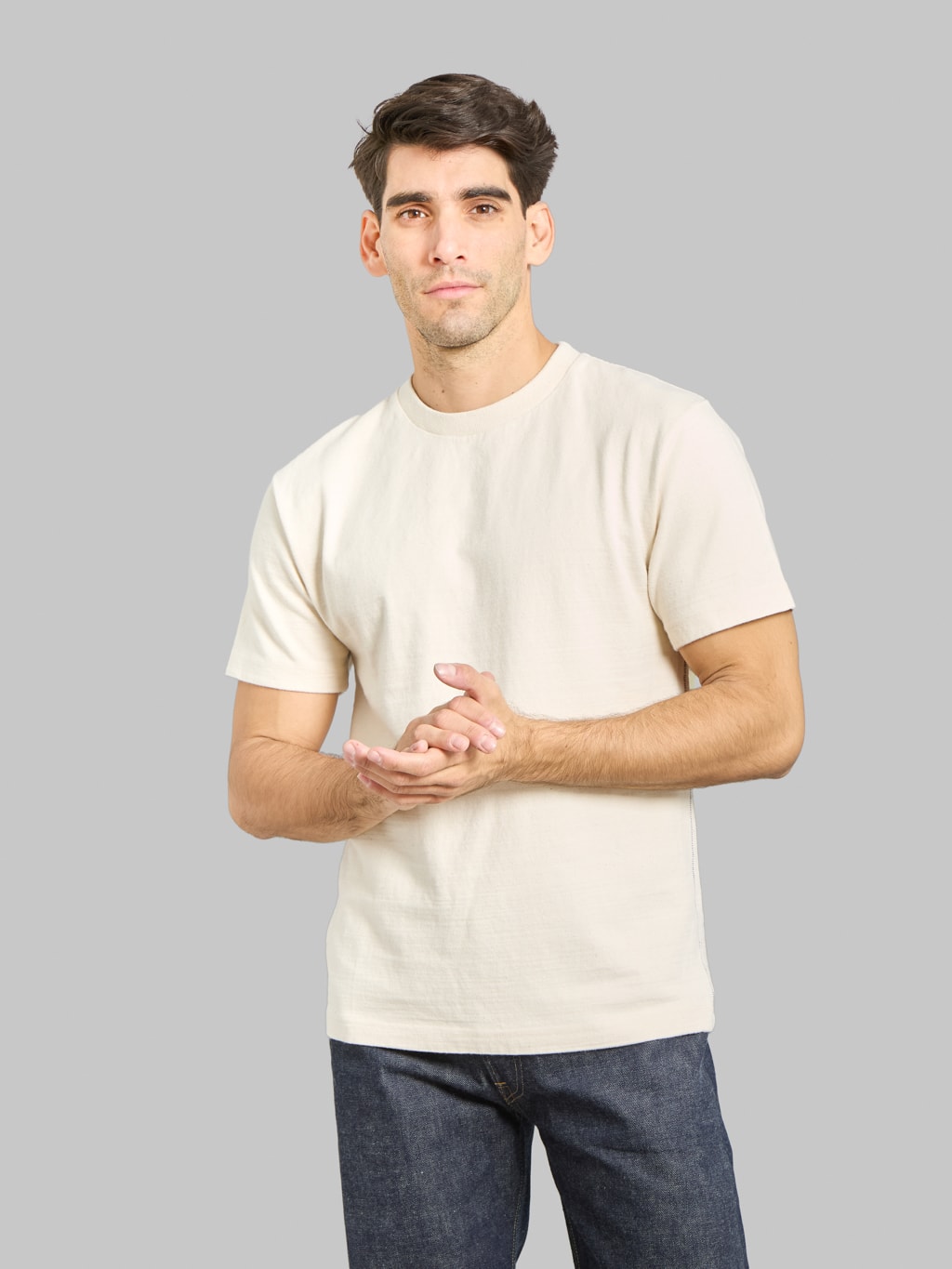 Tanuki Heavy Shiramayu T-Shirt Natural