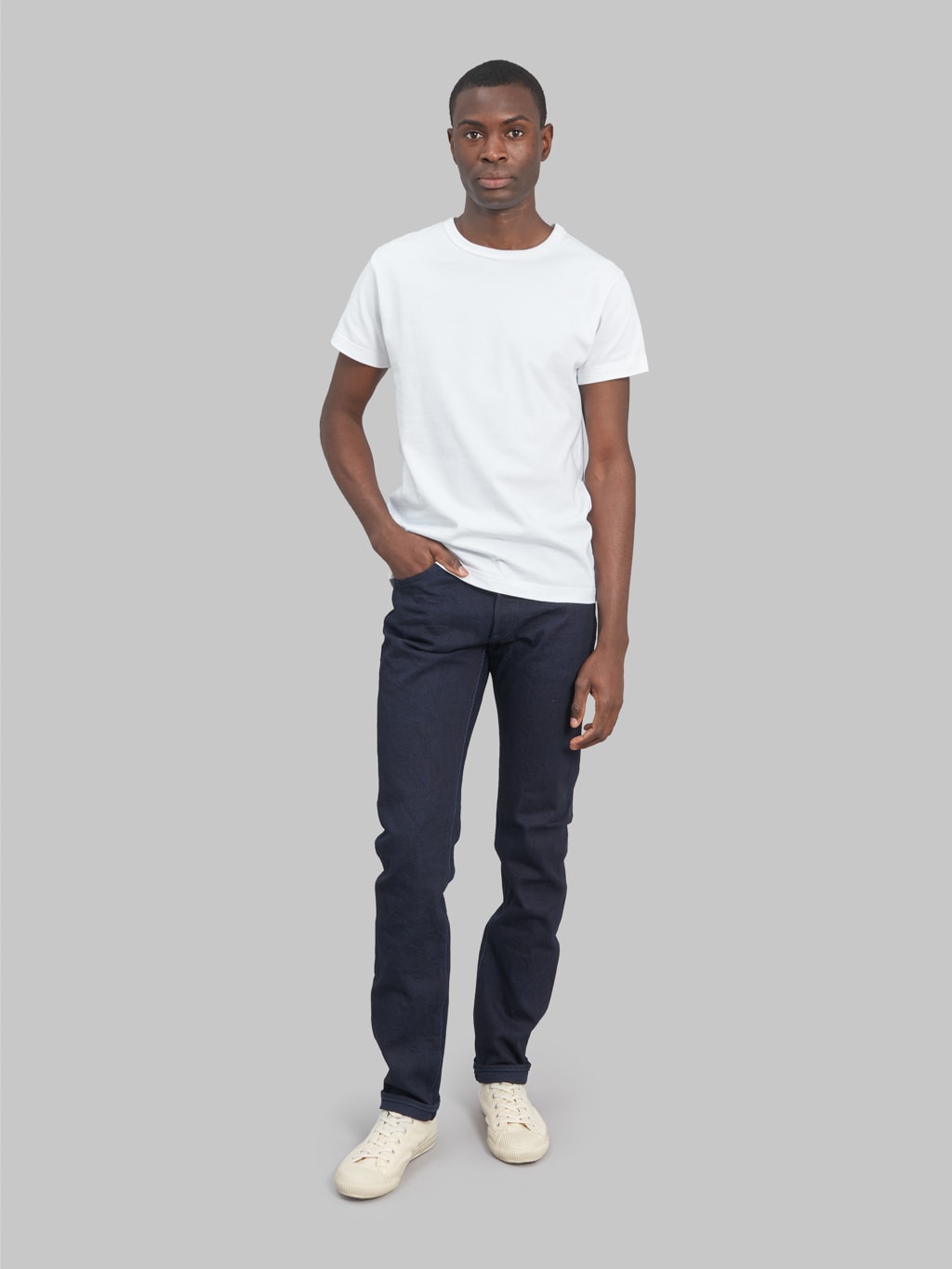 tanuki idht indigo x indigo 15oz high tapered selvedge jeans style