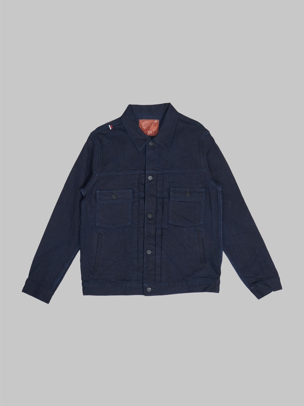 tanuki indigo x indigo 15oz type 2 selvedge denim jacket hairy texture