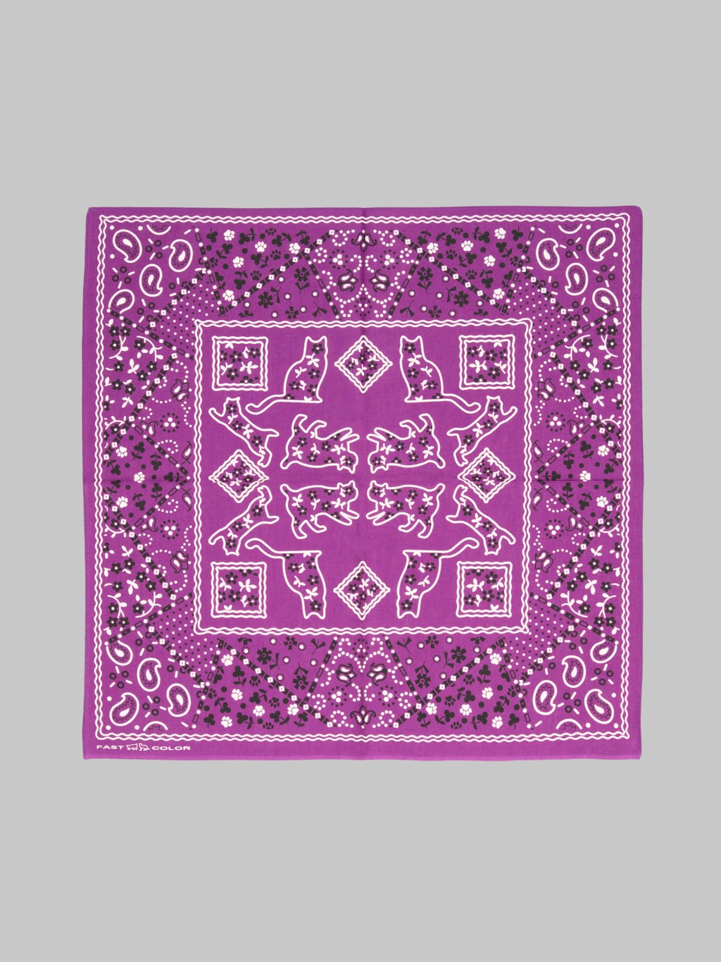 TCB Two Cats Bandana Purple