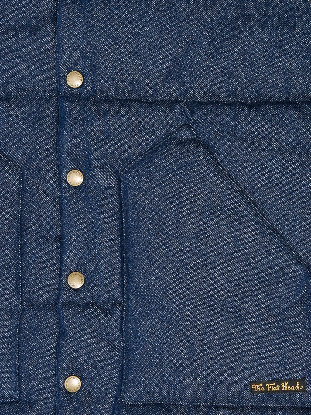 The Flat Head 12.5oz Denim Puff Vest