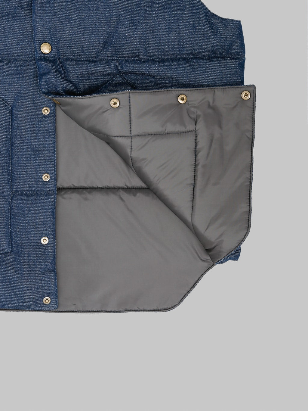 The Flat Head 12.5oz Denim Puff Vest