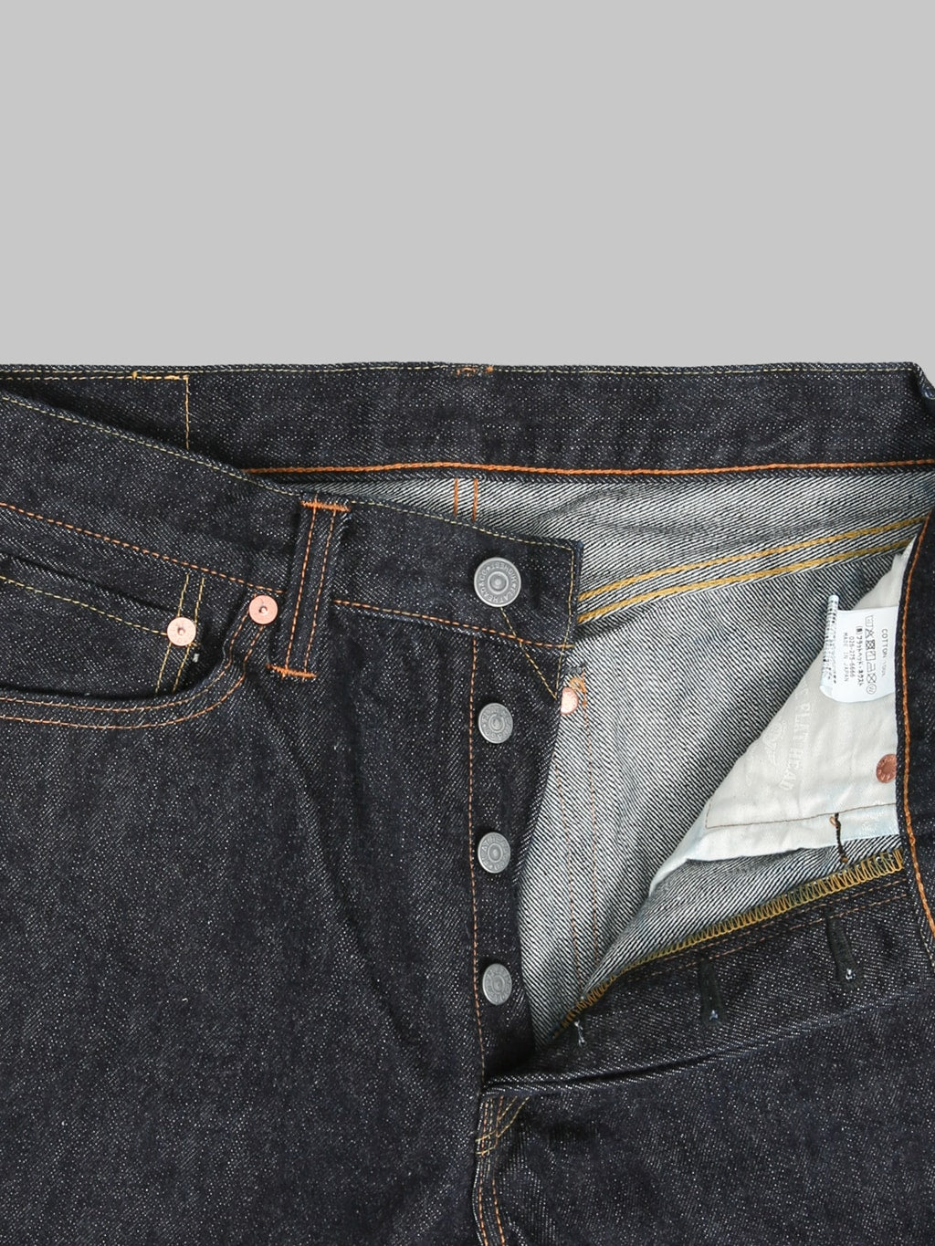 The Flat Head 8005 18oz Regular Straight Jeans button fly