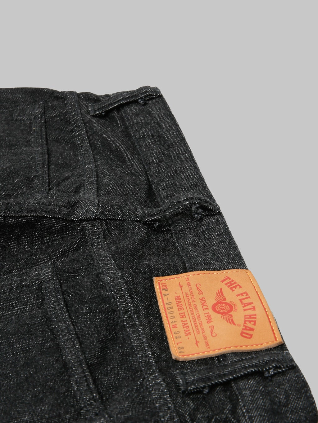 The Flat Head DB004 12.5oz Wide Tapered Jeans Black