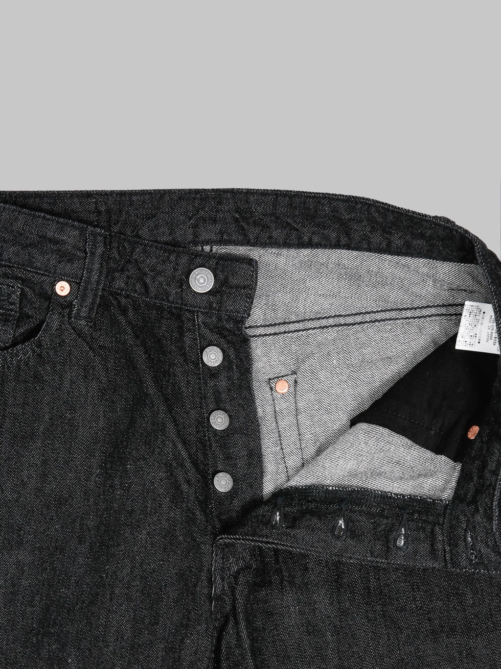 The Flat Head DB004 12.5oz Wide Tapered Jeans Black