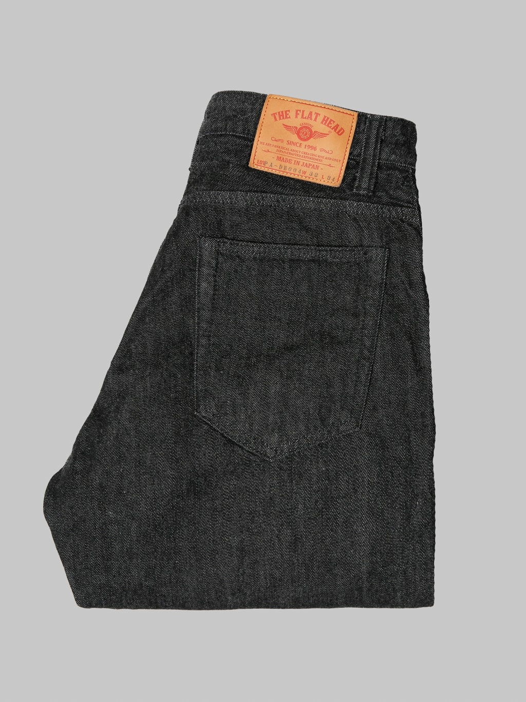 The Flat Head DB004 12.5oz Wide Tapered Jeans Black