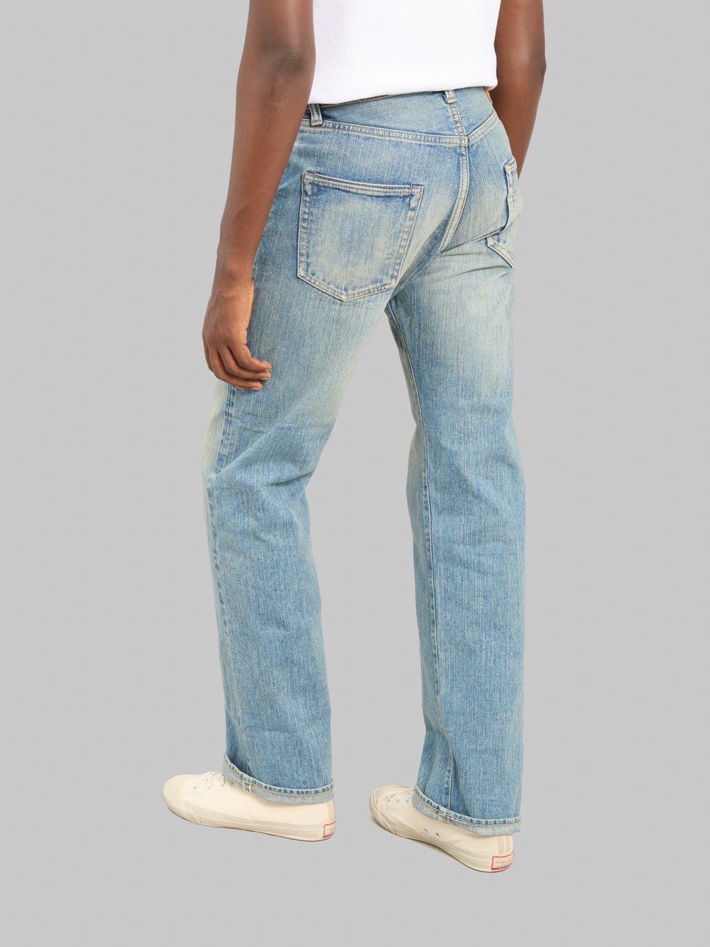 The Flat Head FN-D111C 14.5oz "Real Aging" Light Indigo Wide Straight Jeans
