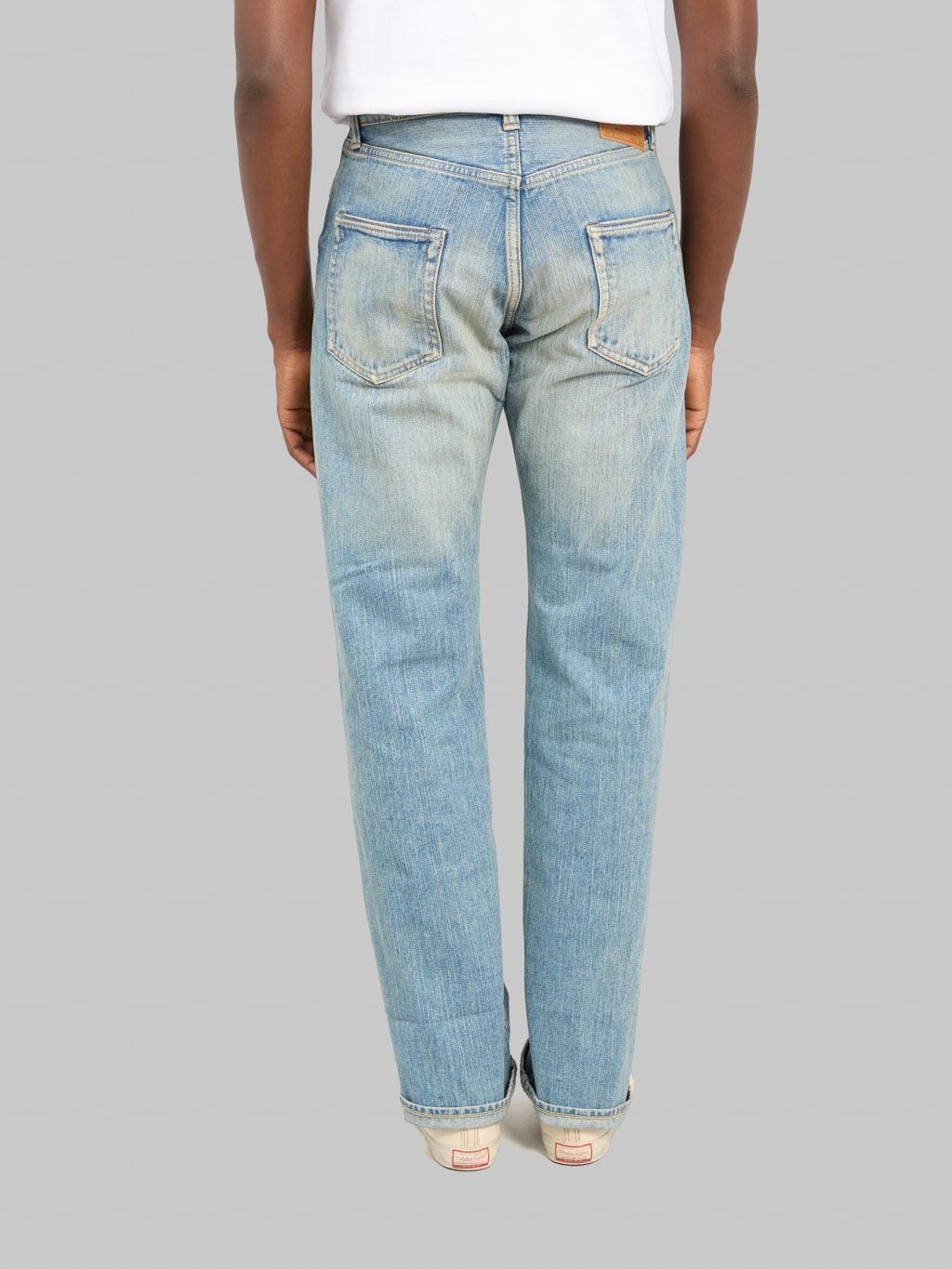 The Flat Head FN-D111C 14.5oz "Real Aging" Light Indigo Wide Straight Jeans
