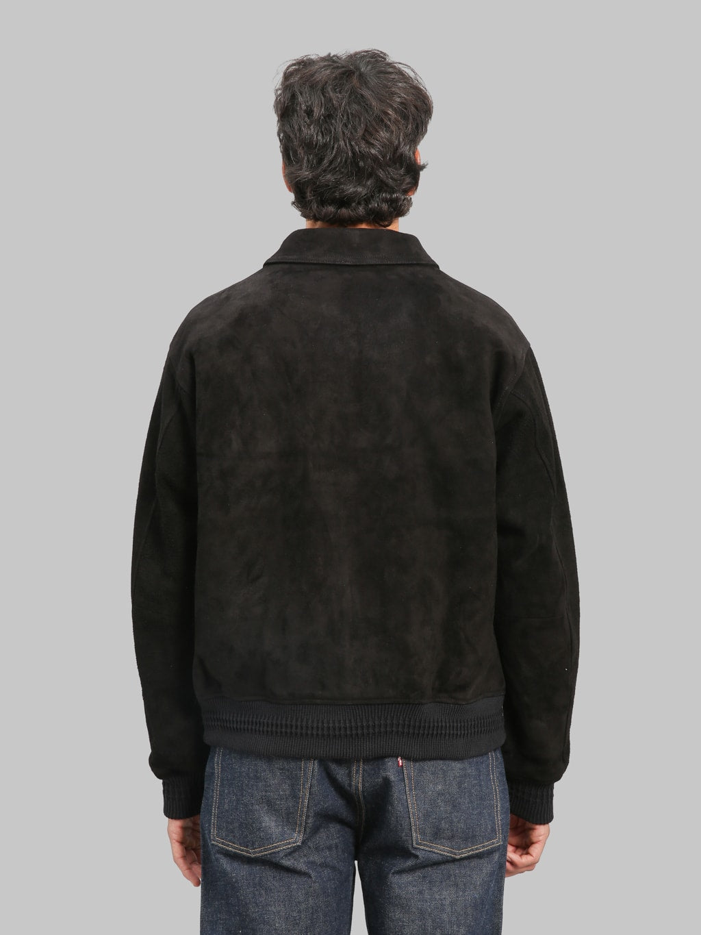 The Flat Head FN-LJ-DJ004 Deerskin Bomber Jacket Black
