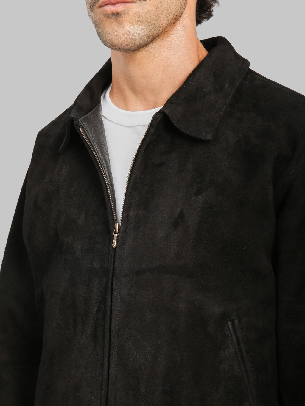 The Flat Head FN-LJ-DJ004 Deerskin Bomber Jacket Black