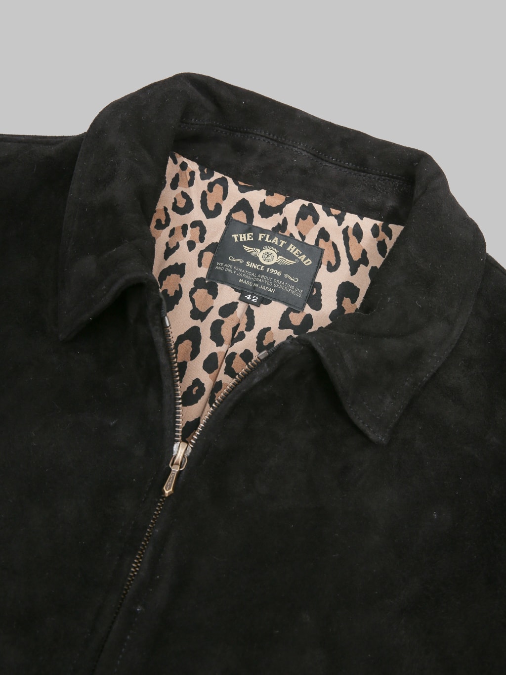 The Flat Head FN-LJ-DJ004 Deerskin Bomber Jacket Black