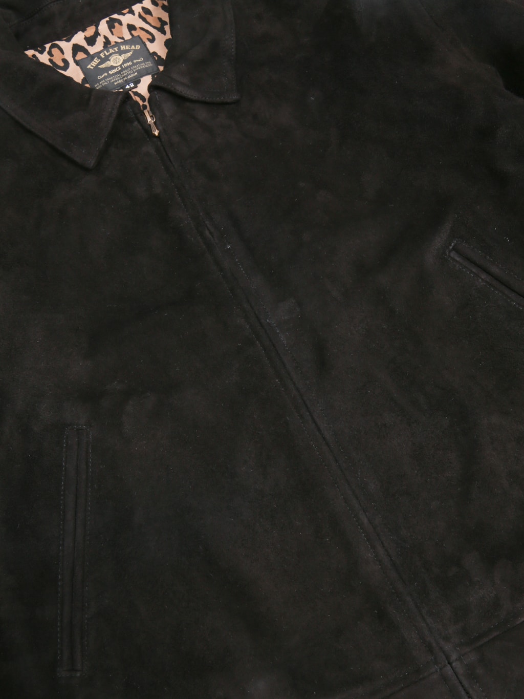 The Flat Head FN-LJ-DJ004 Deerskin Bomber Jacket Black