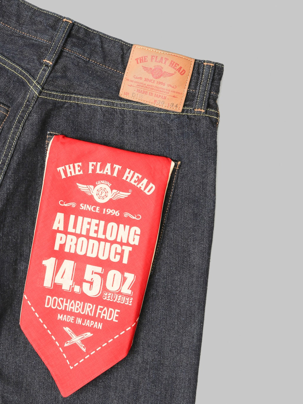 The Flat Head FND110 Left Hand Twill Straight Tapered Jeans gift
