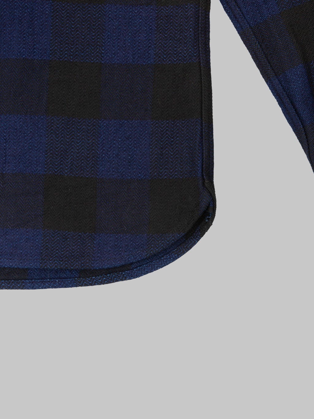 The Flat Head Indigo Block Check Western Shirt - Redcast Heritage Co.