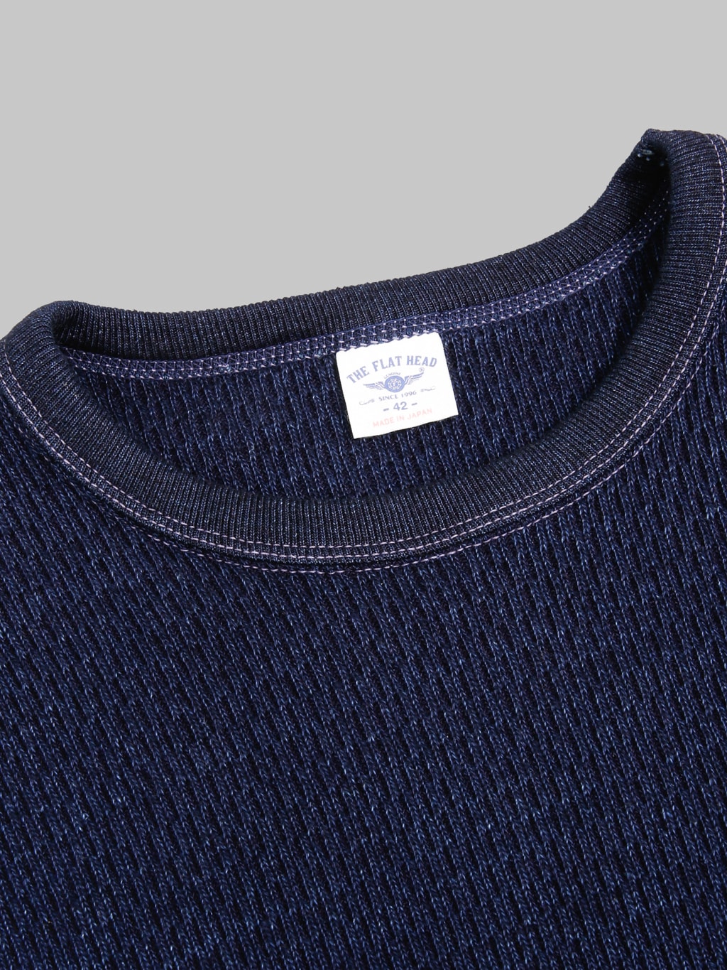 The Flat Head Long Sleeve Indigo Knit Heavy Thermal
