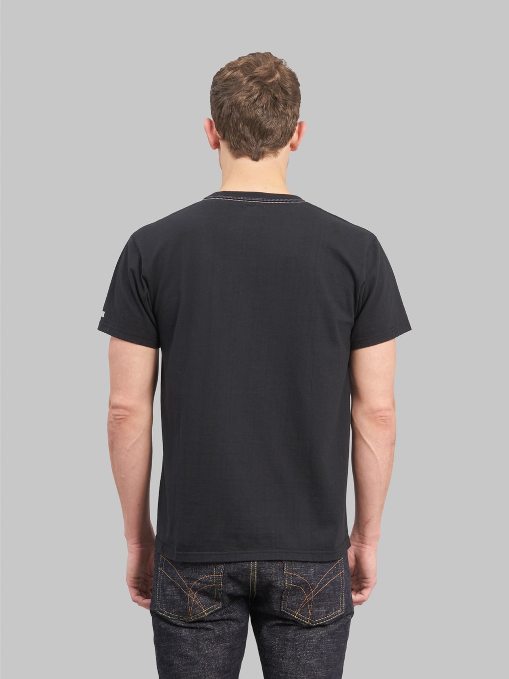 The Flat Head Loopwheeled Heavyweight Plain T-Shirt Black
