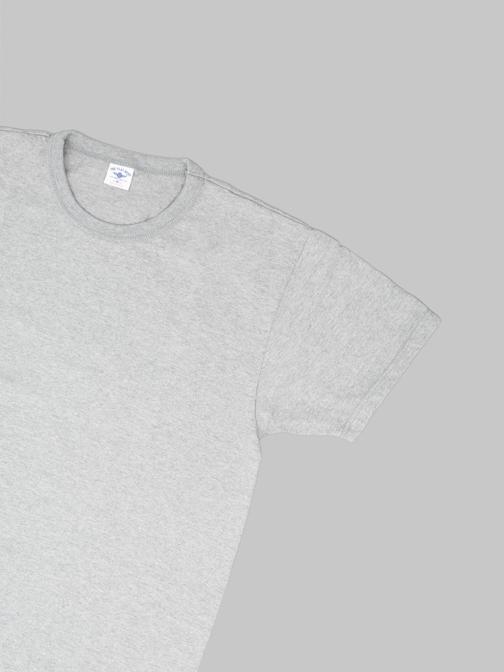 The Flat Head Loopwheeled Heavyweight Plain T-Shirt Grey
