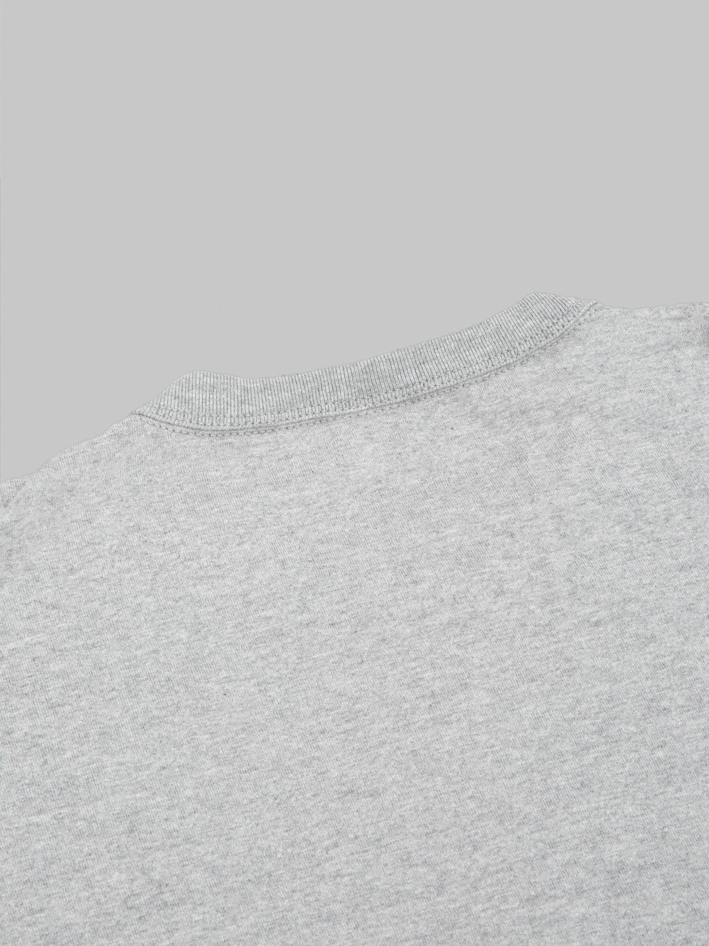 The Flat Head Loopwheeled Heavyweight Plain T-Shirt Grey