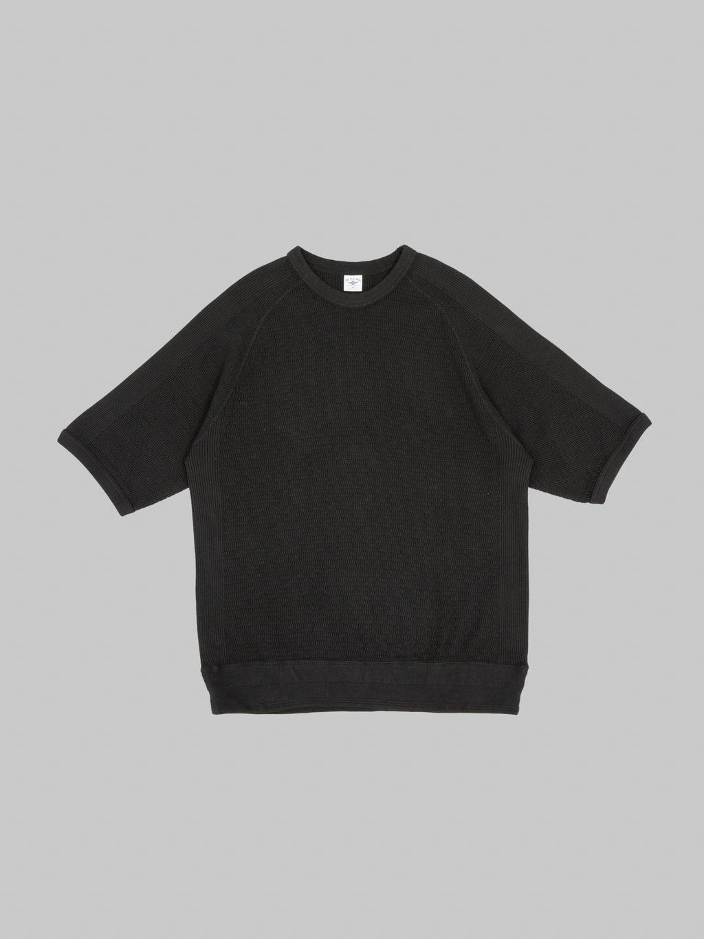 The Flat Head FN-THW-002 Raglan Sleeve Thermal T-Shirt Black