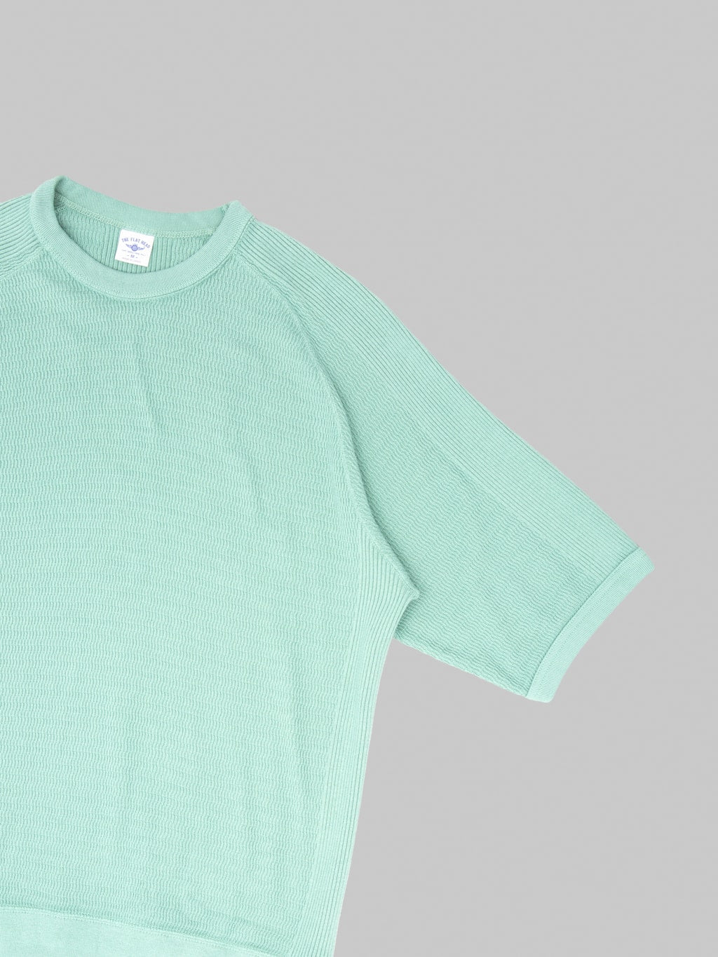 The Flat Head FN-THW-002 Raglan Sleeve Thermal T-Shirt Green