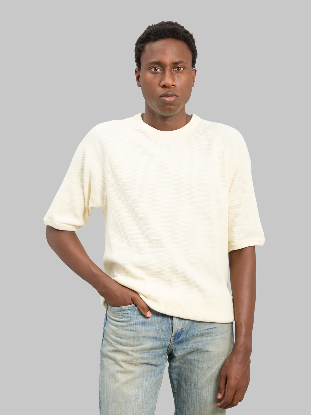 The Flat Head FN-THW-002 Raglan Sleeve Thermal T-Shirt Ivor | Japan