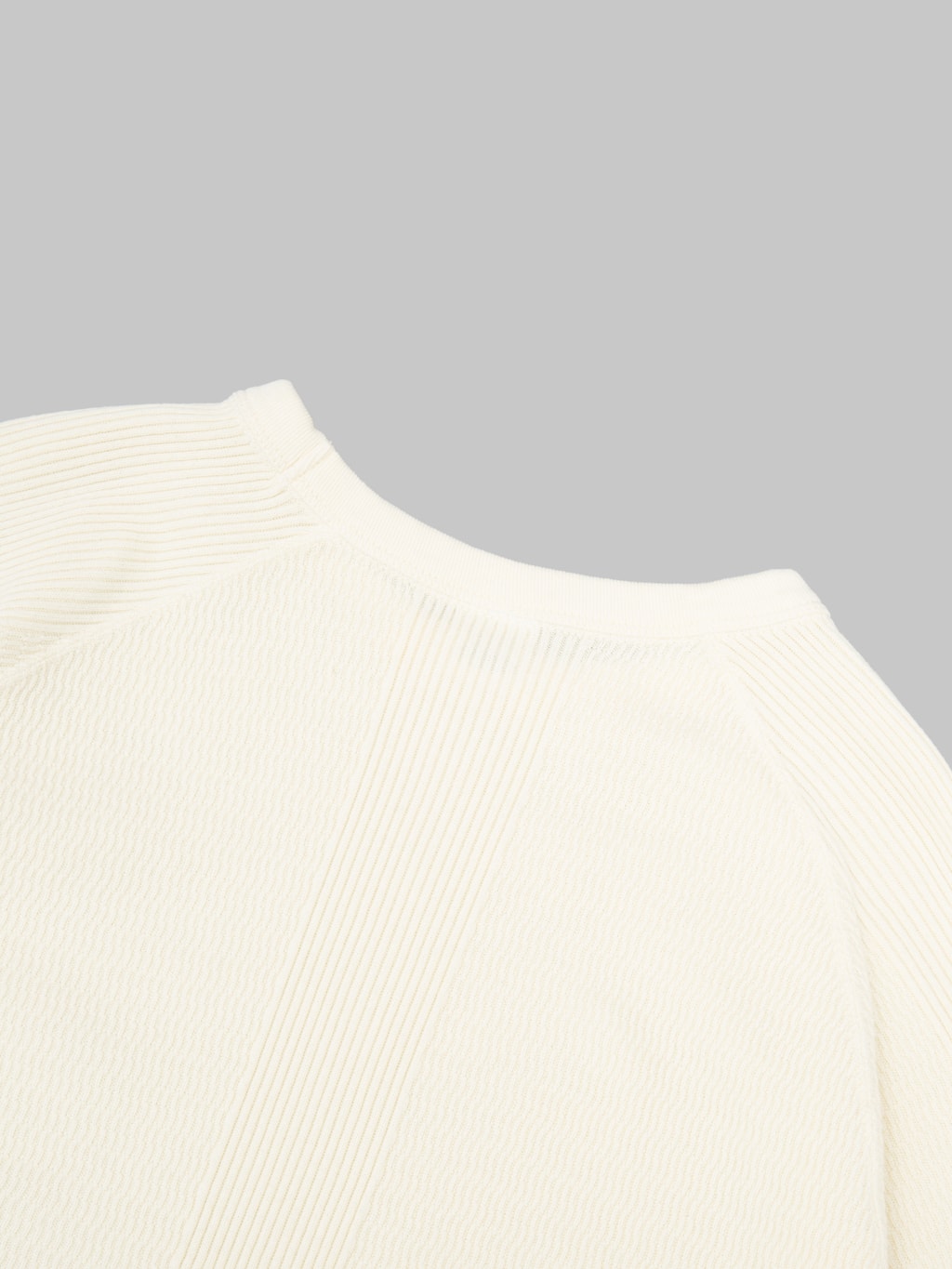 The Flat Head FN-THW-002 Raglan Sleeve Thermal T-Shirt Ivory