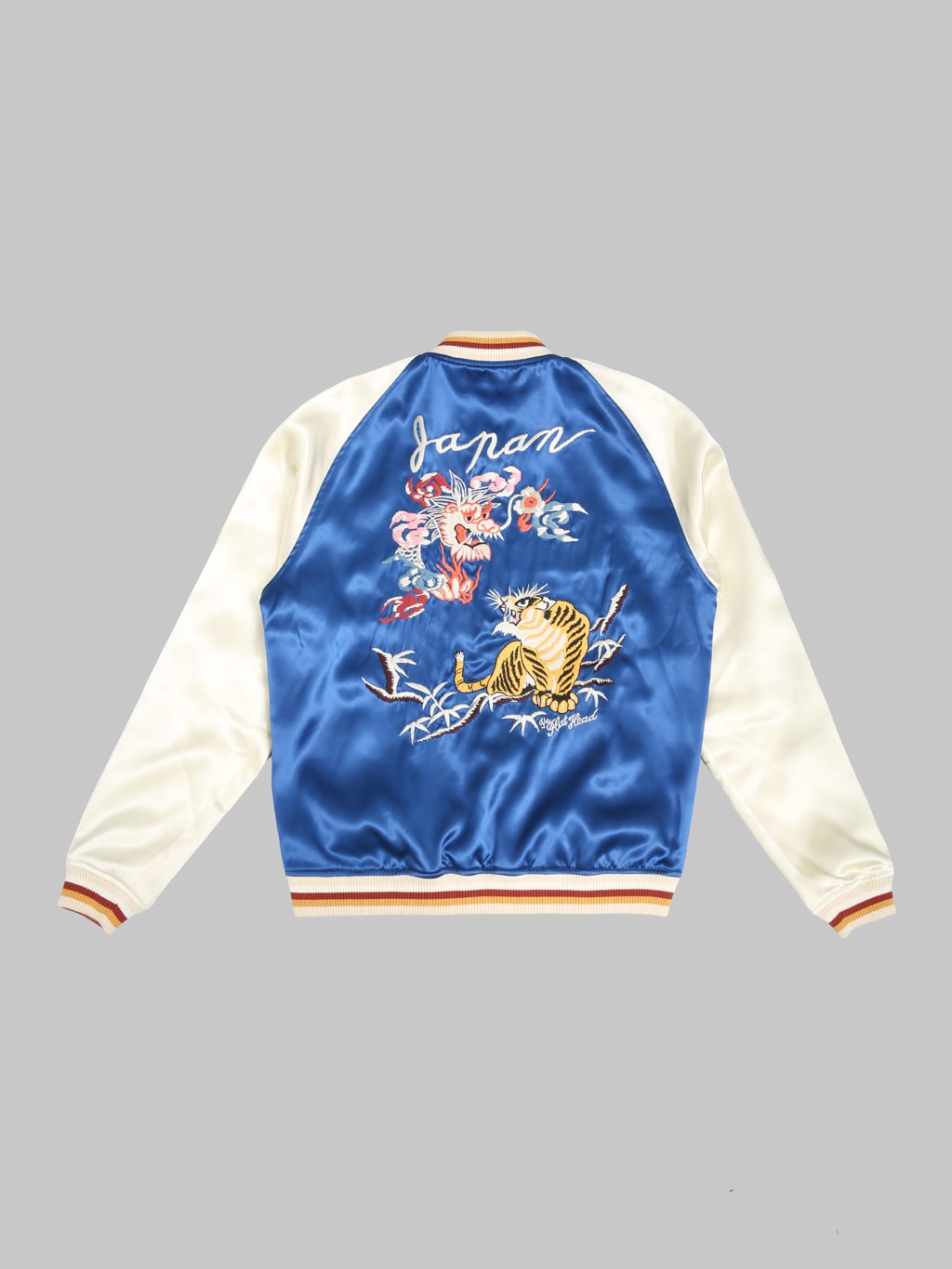 The Flat Head Tiger & Dragon Souvenir Jacket Blue Green
