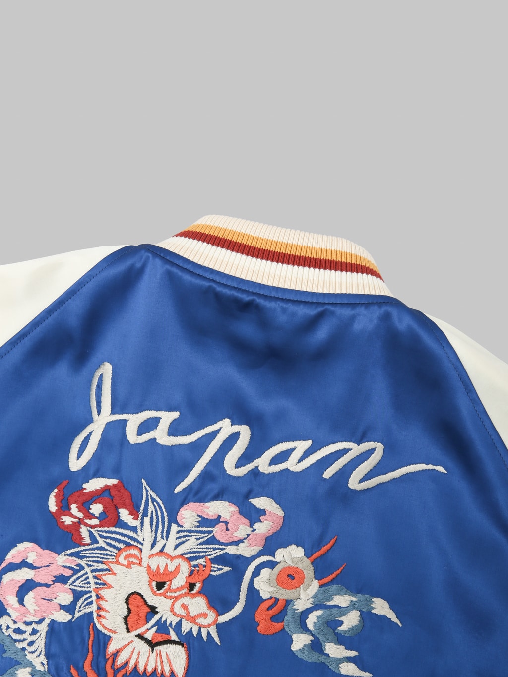 The Flat Head Tiger & Dragon Souvenir Jacket Blue Green