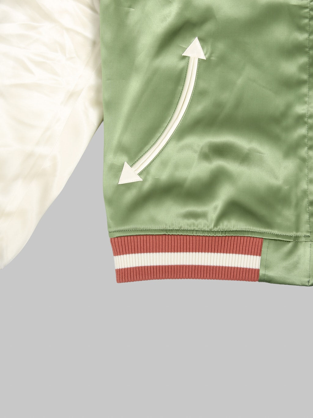 The Flat Head Tiger & Dragon Souvenir Jacket Blue Green