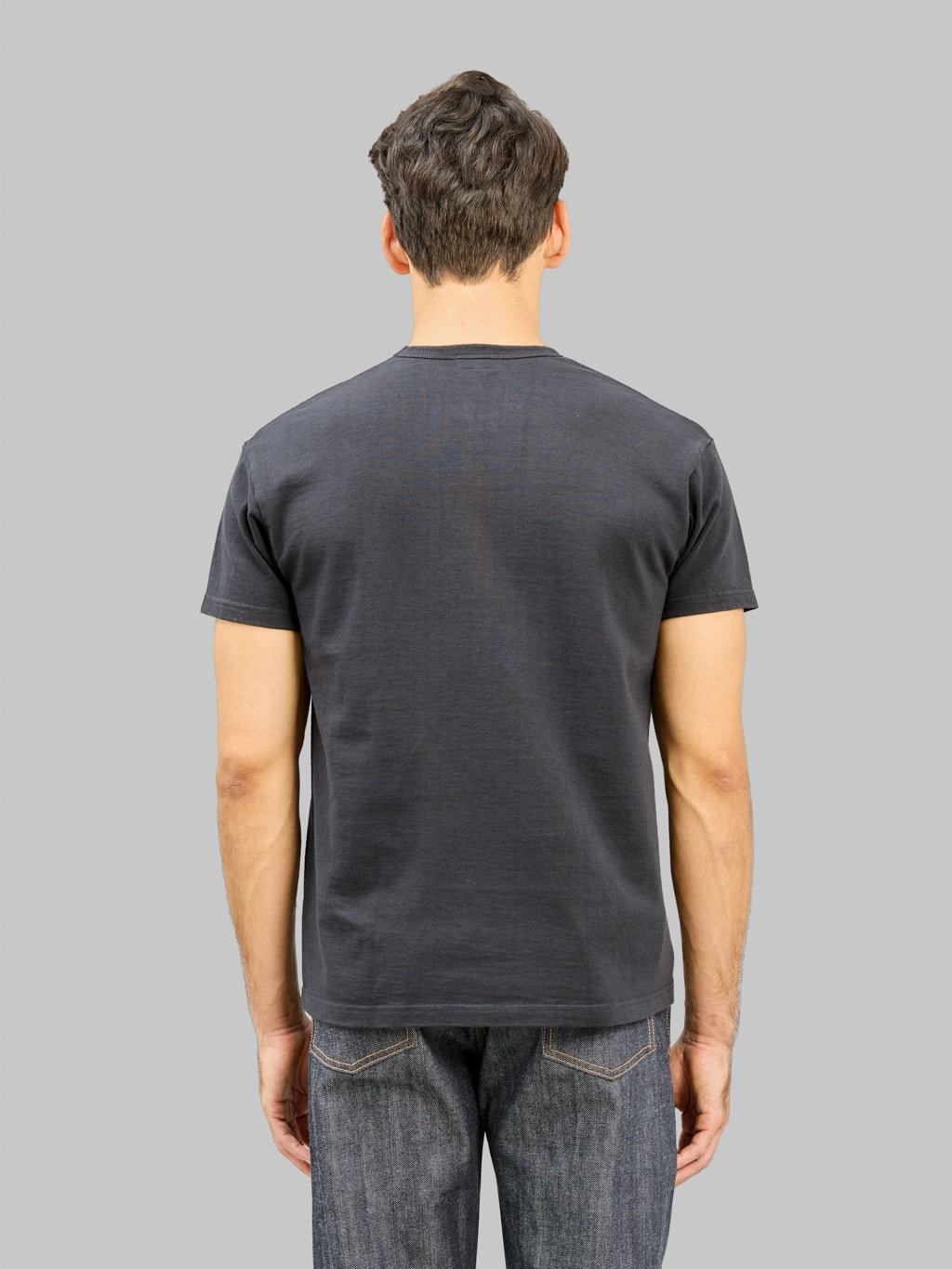 The Rite Stuff Heavyweight 9oz Loopwheel Tee Black back fit