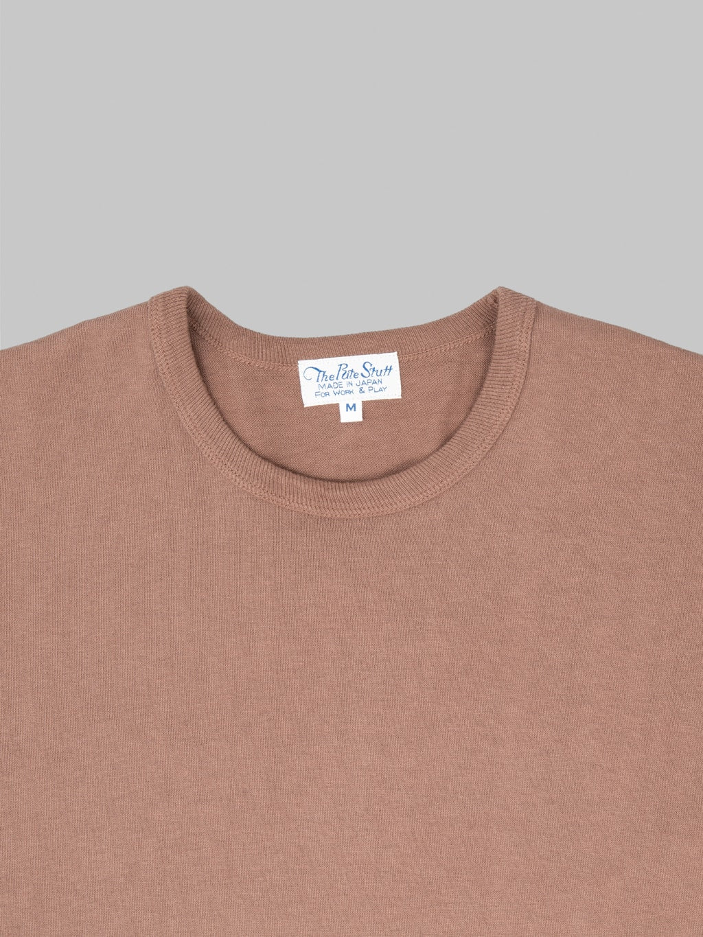 The Rite Stuff Heavyweight 9oz Loopwheel Tee Taupe collar