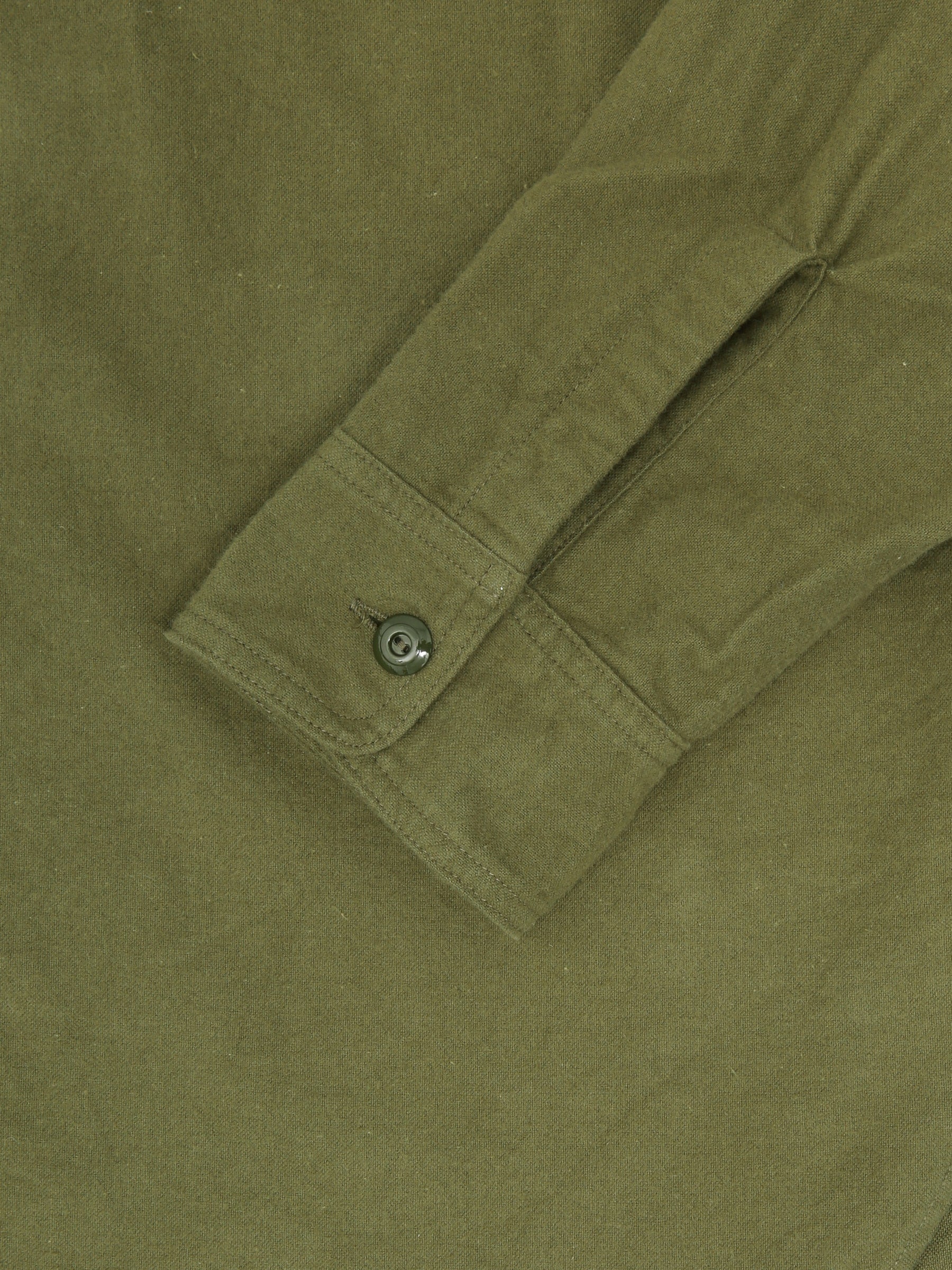 The Rite Stuff Uncle Sam Brushed Chamois Flannel Cigarette Pocket Work Shirt Olive Drab