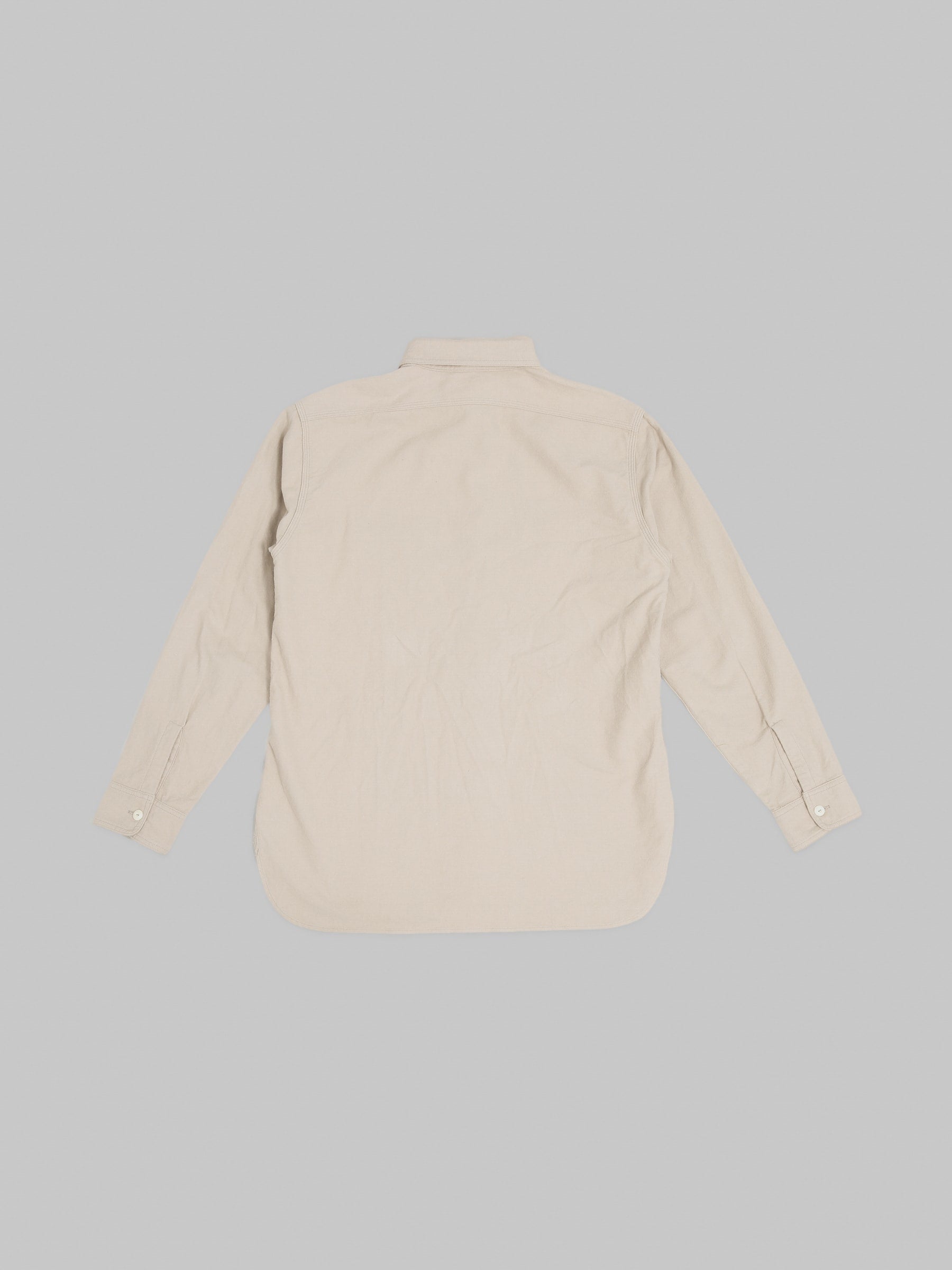 The Rite Stuff Uncle Sam Brushed Chamois Flannel Cigarette Pocket Work Shirt Sand Grey