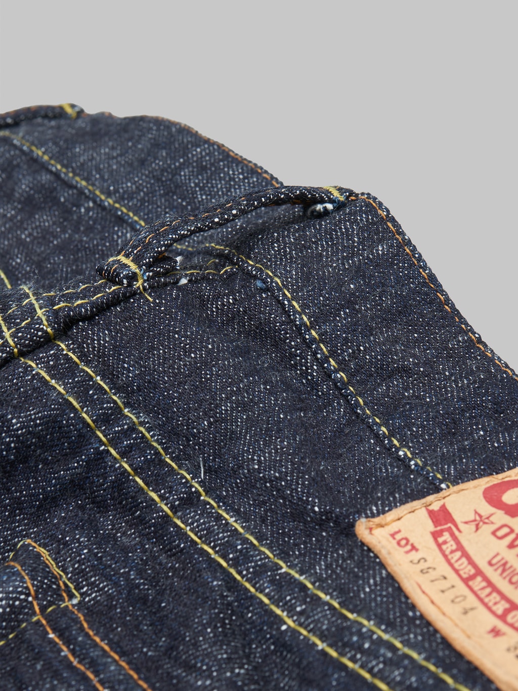 the strike gold 7104 ultra slubby straight tapered jeans  belt loop