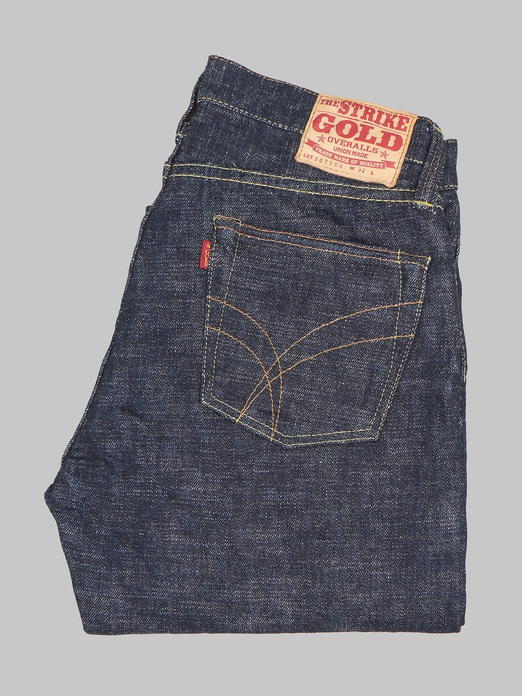 the strike gold 7104 ultra slubby straight tapered jeans japanese