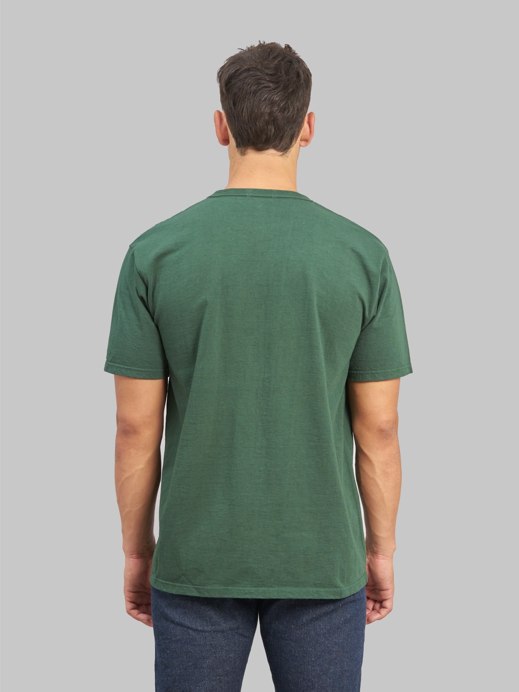 the strike gold loopwheel tshirt green model back it