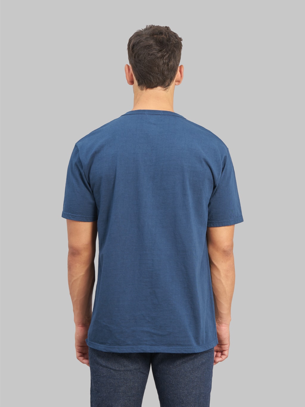 the strike gold loopwheel tshirt navy back fit