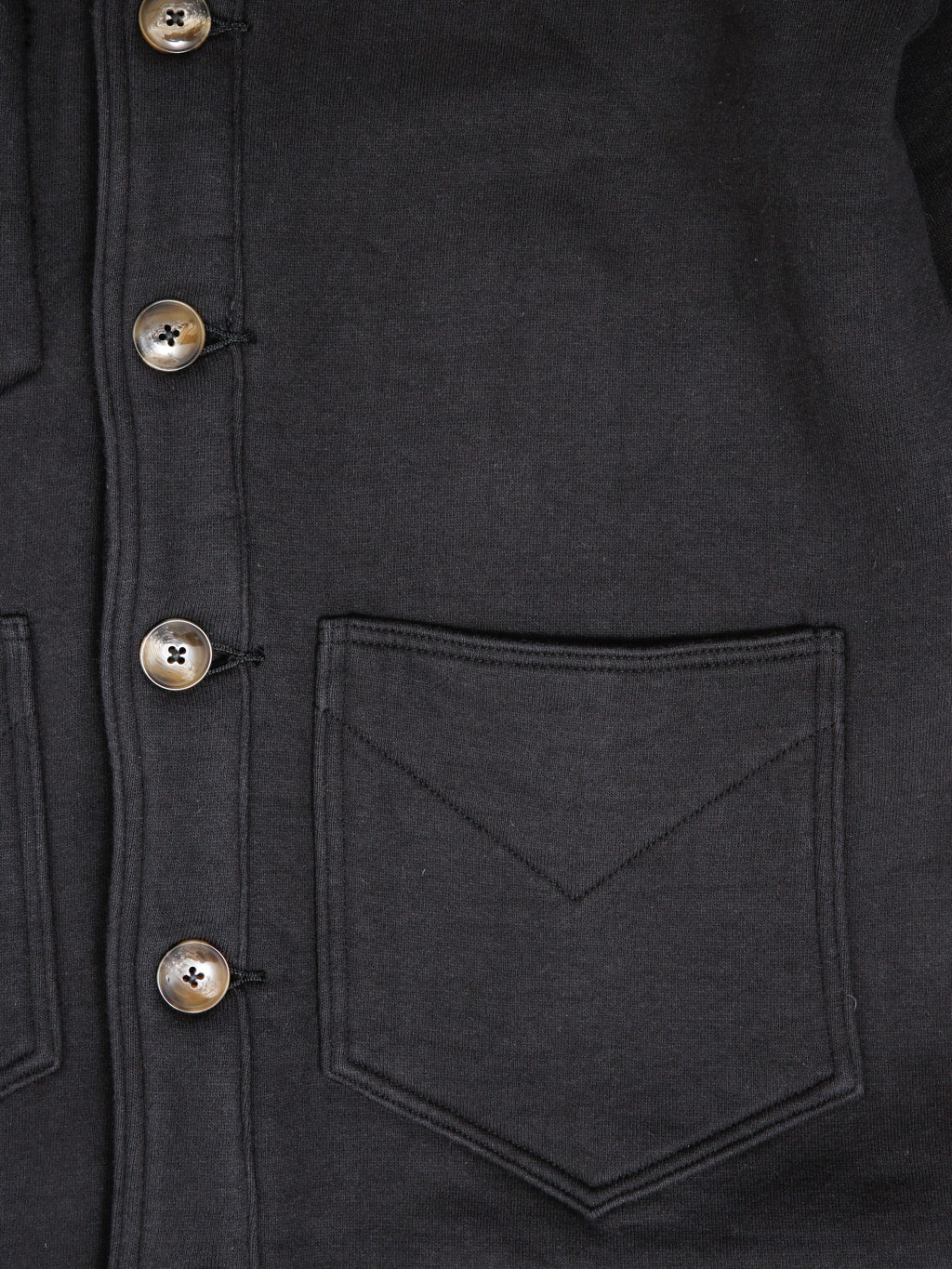 The Strike Gold Loopwheeled Shawl Collar Cardigan Black