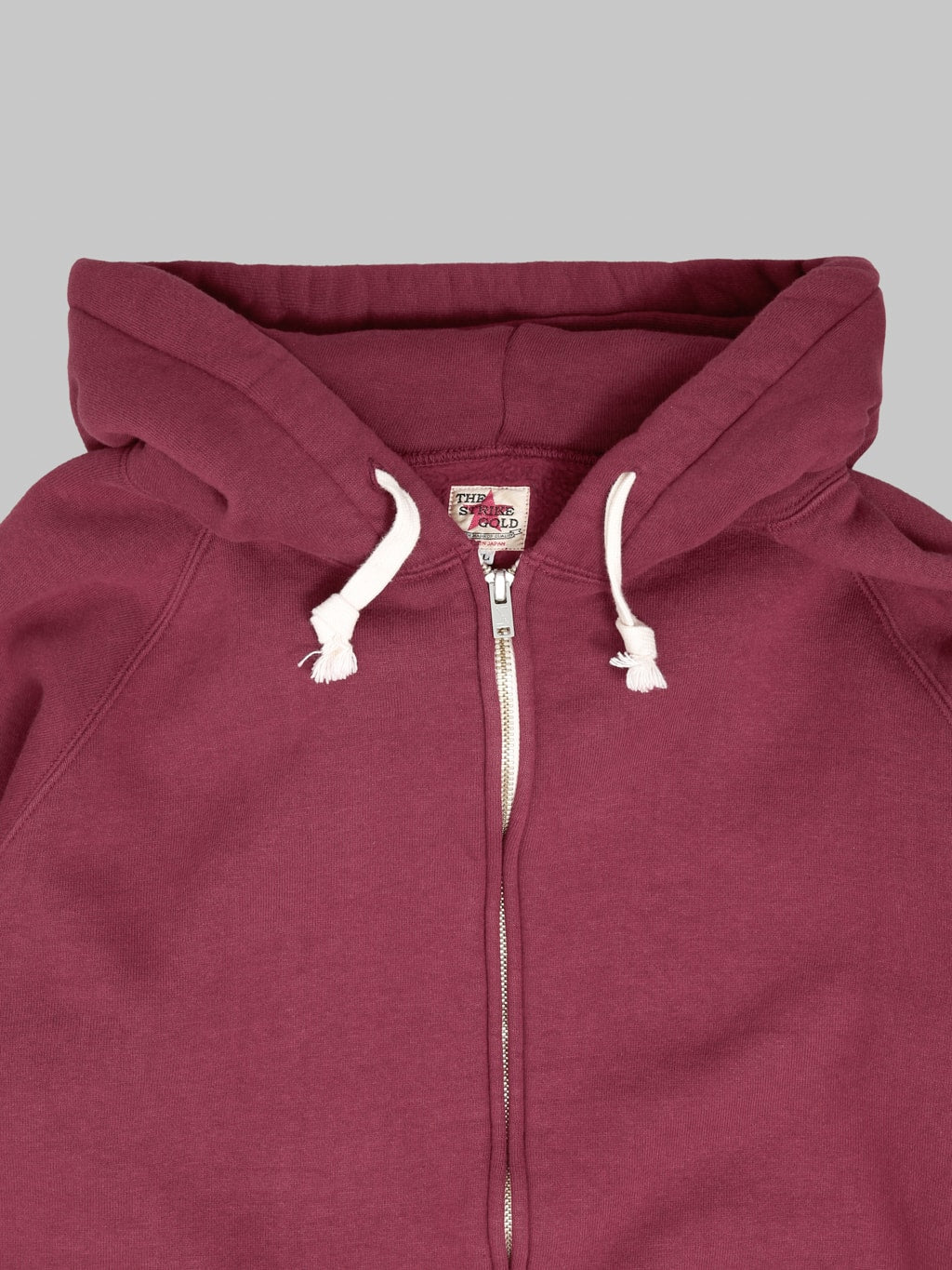 The Strike Gold Loopwheeled Zip Hoodie Burgundy