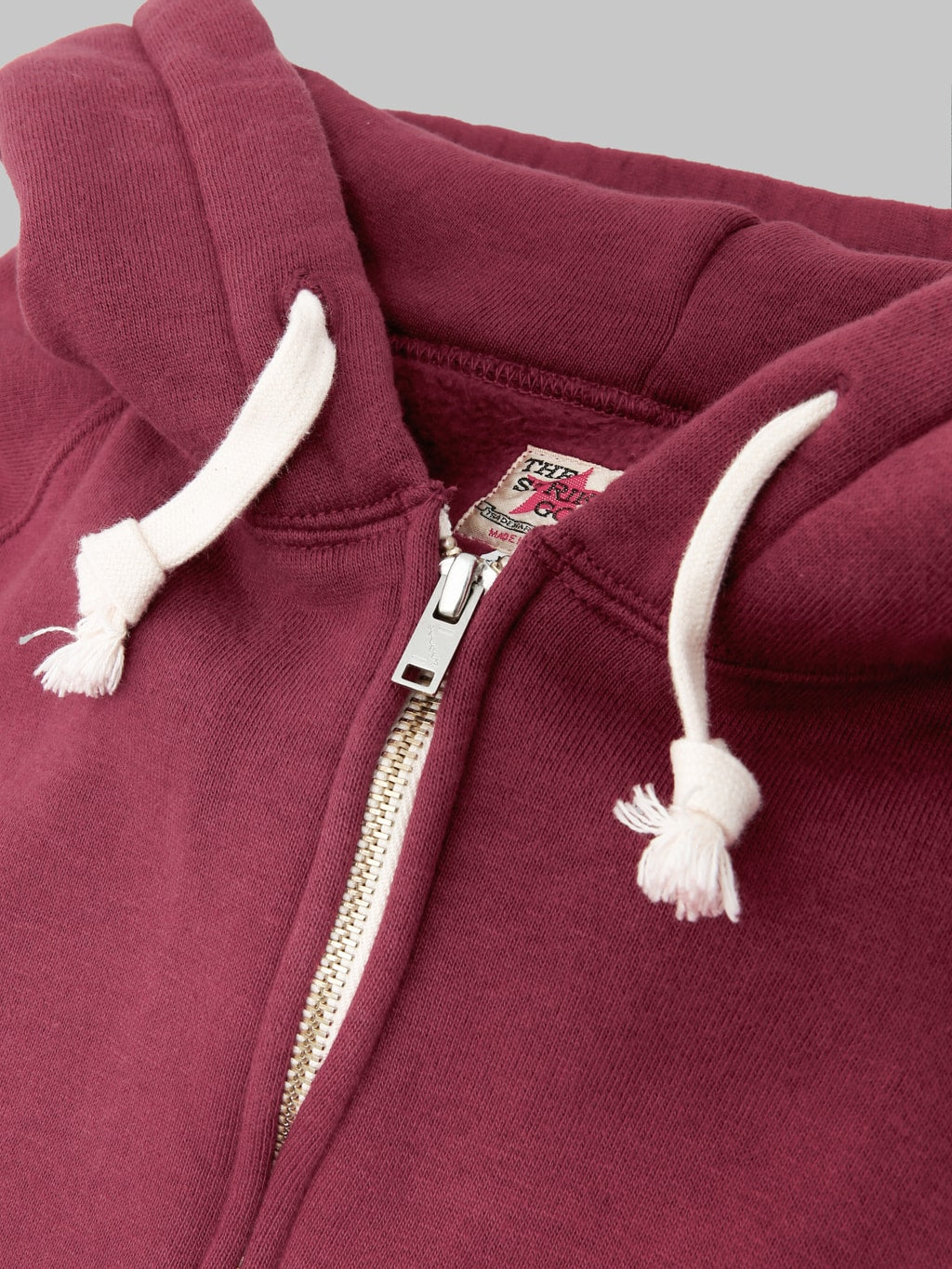 The Strike Gold Loopwheeled Zip Hoodie Burgundy