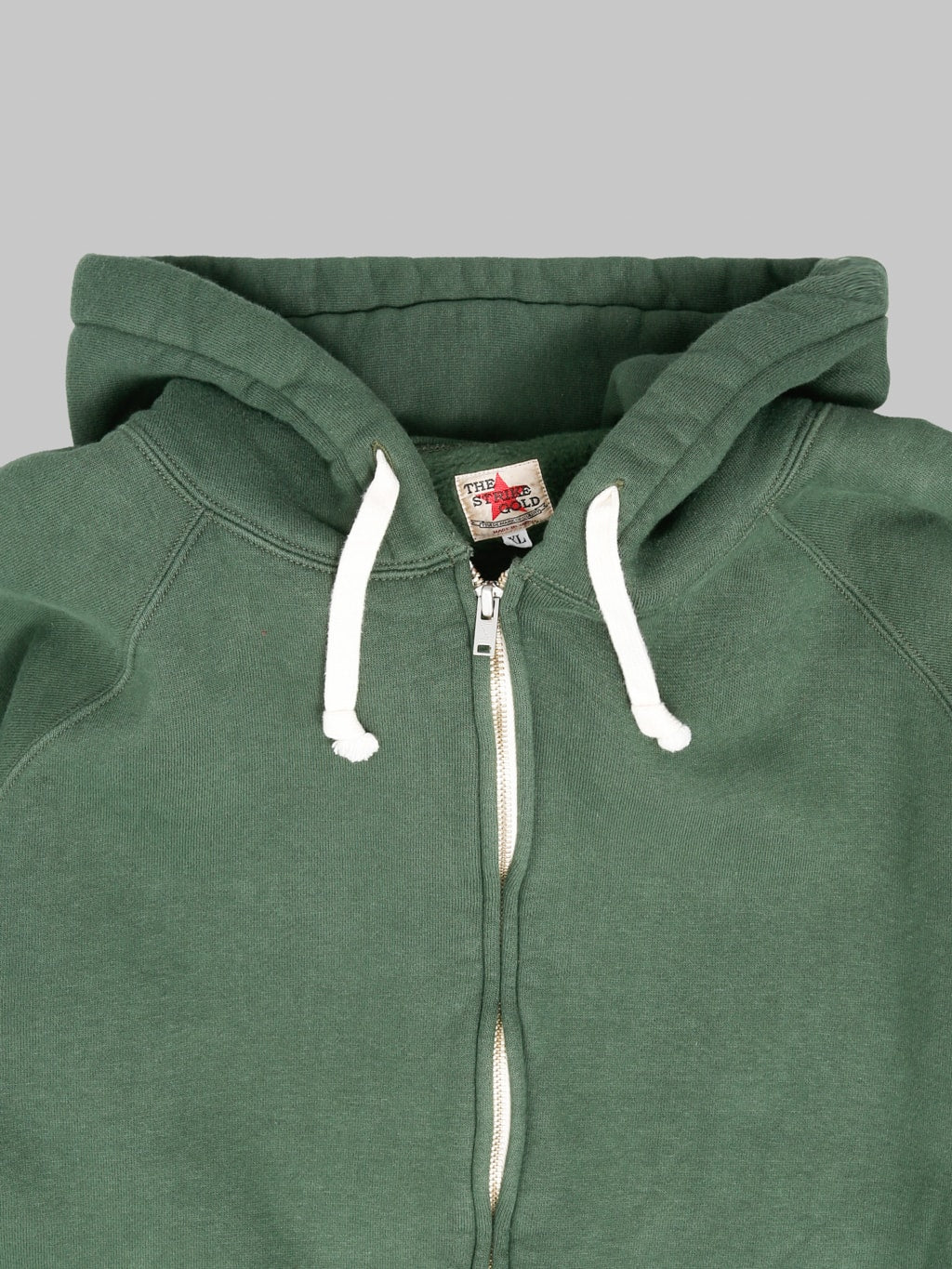 The Strike Gold Loopwheeled Zip Hoodie Green