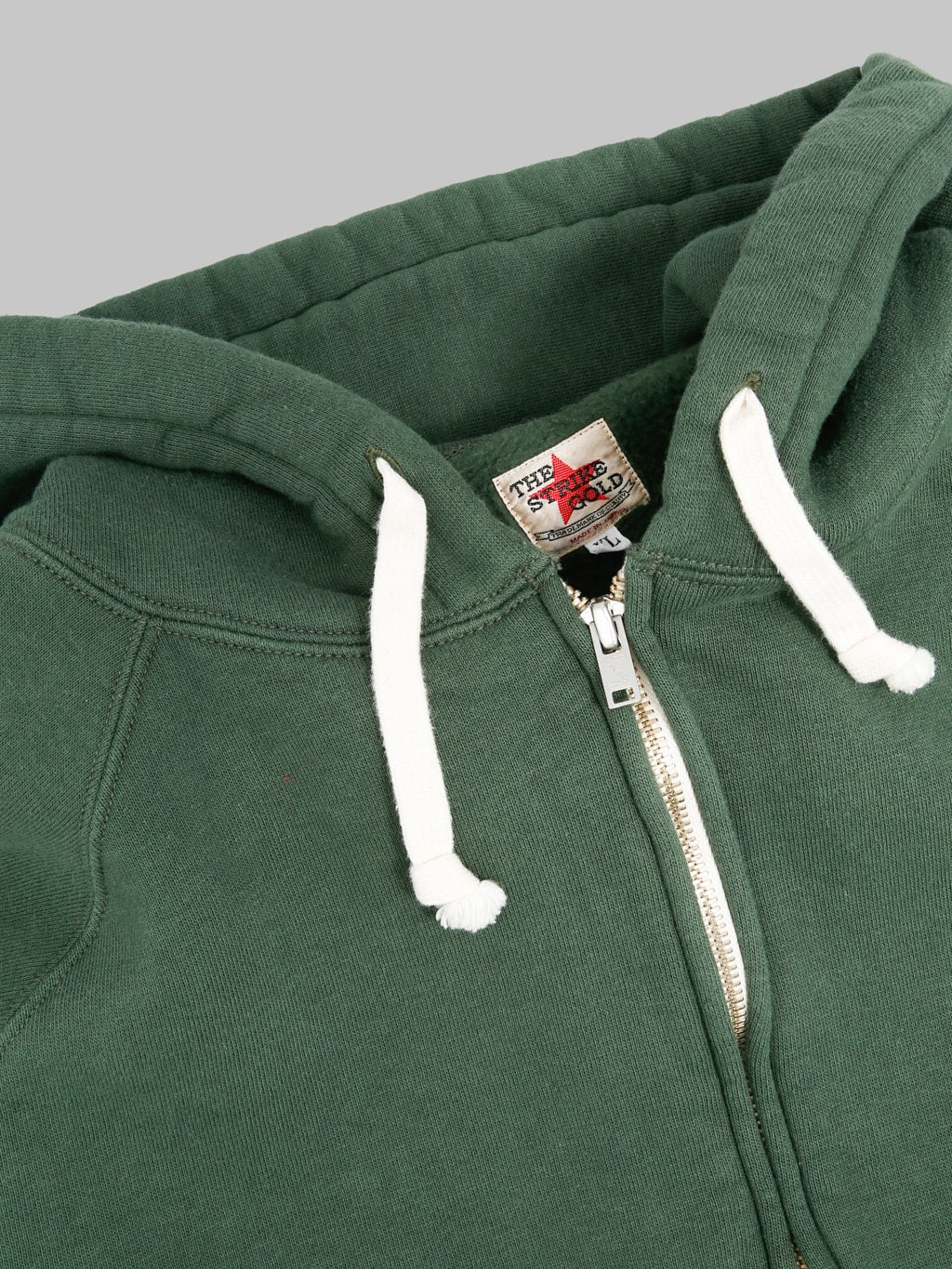 The Strike Gold Loopwheeled Zip Hoodie Green
