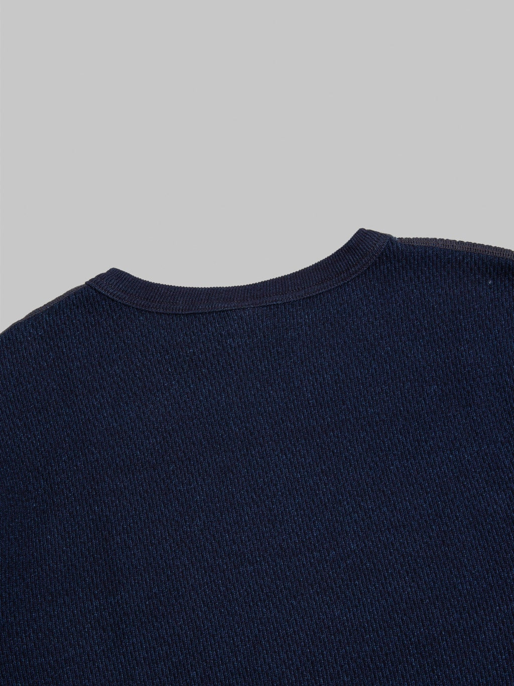 UES Double Honeycomb Thermal TShirt Indigo back collar