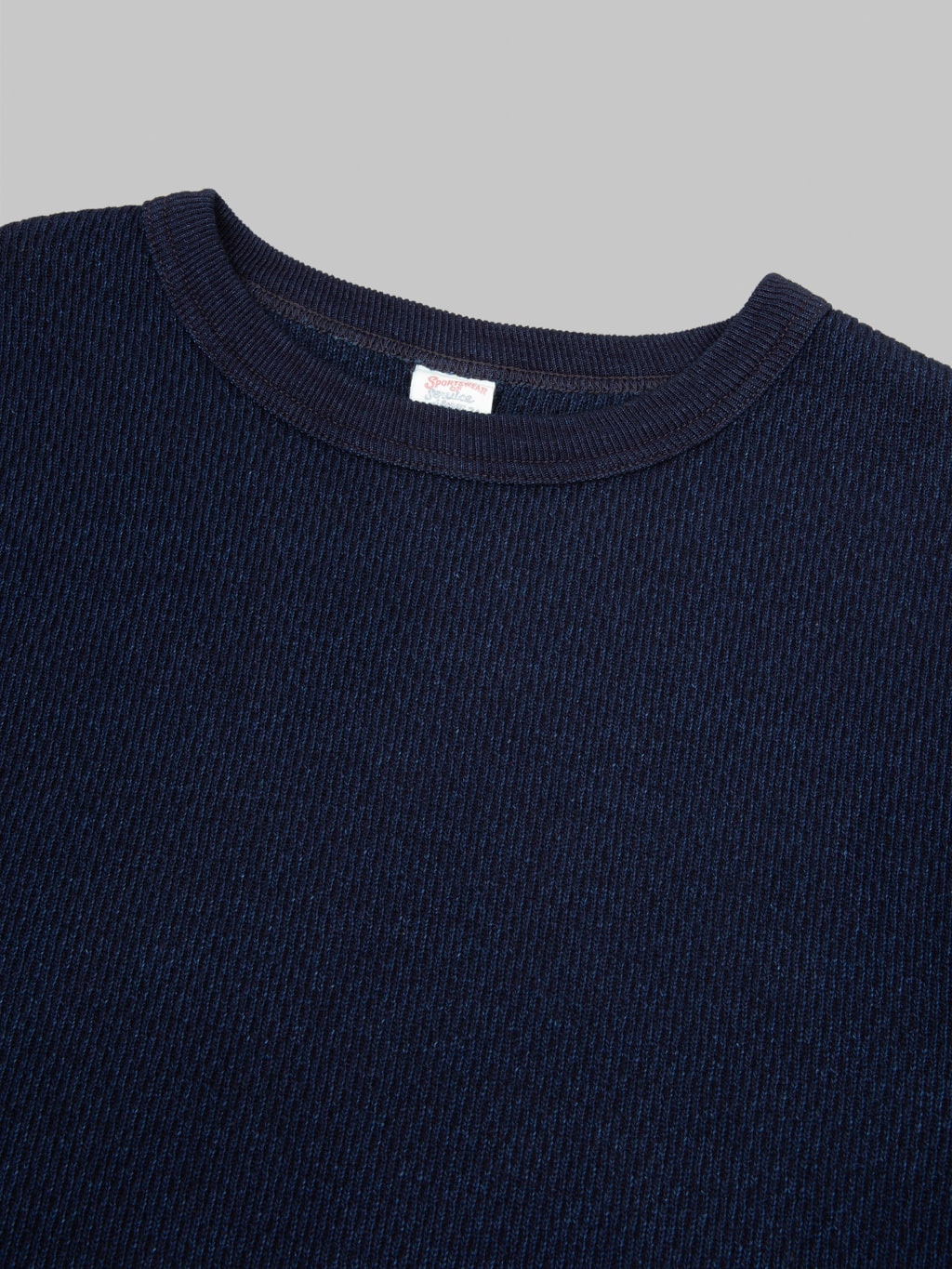 UES Double Honeycomb Thermal TShirt Indigo 100 cotton