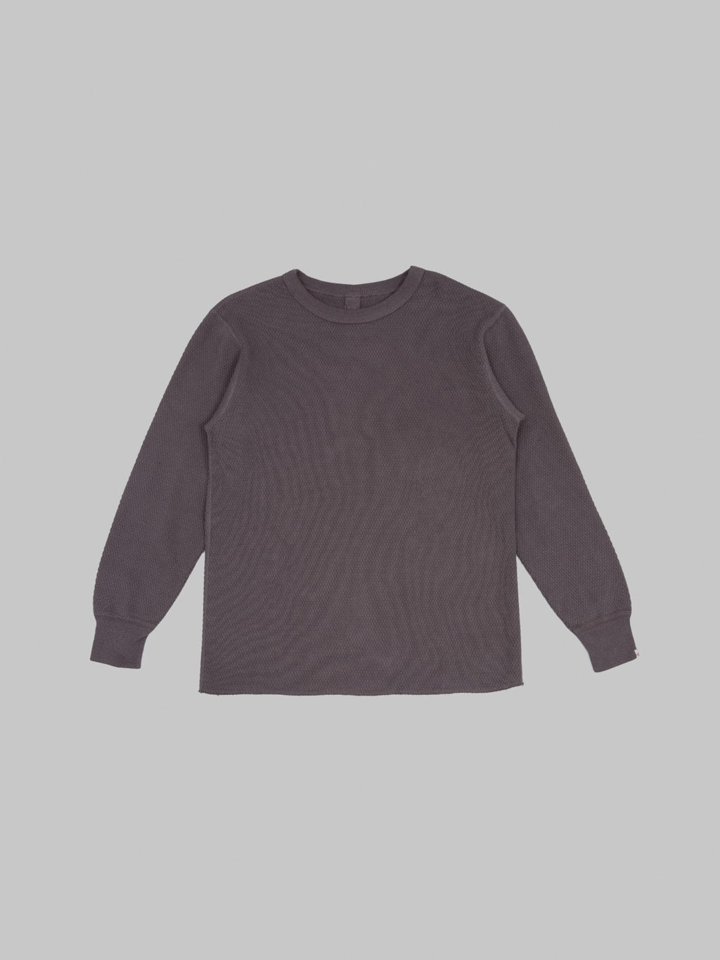 UES Double Honeycomb Thermal TShirt Purple Navy front