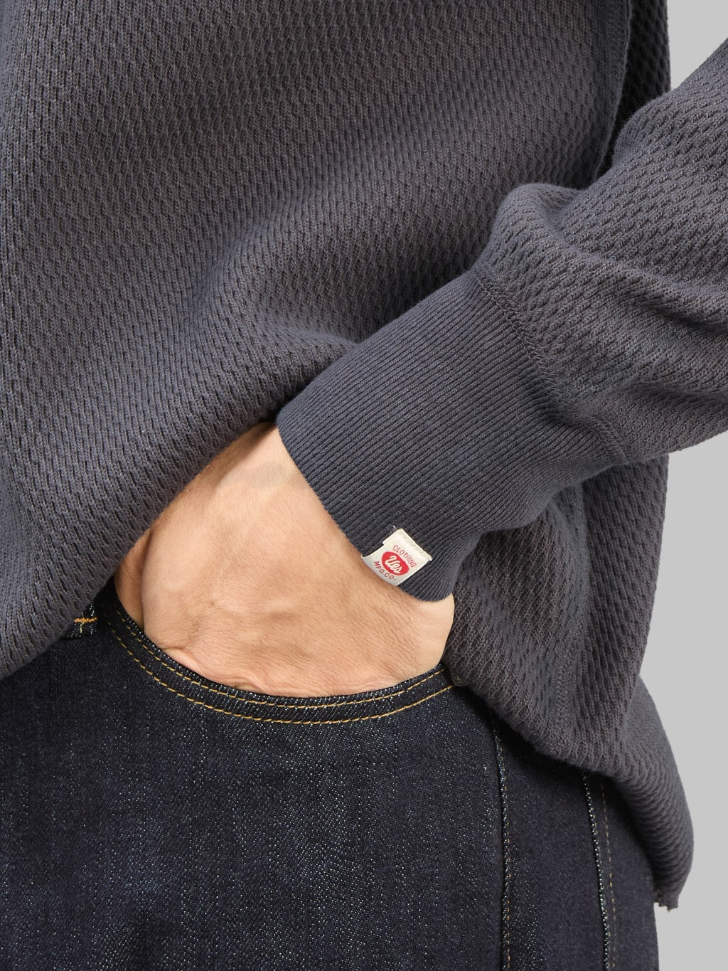 UES Double Honeycomb Thermal T-Shirt Steel Grey