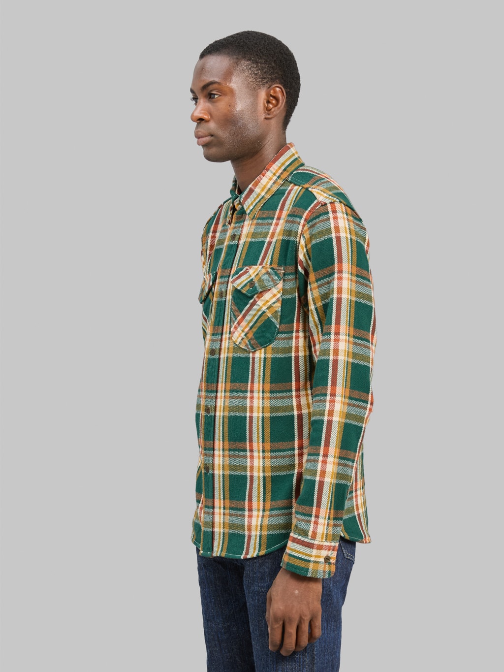 UES Heavy Flannel Shirt Green