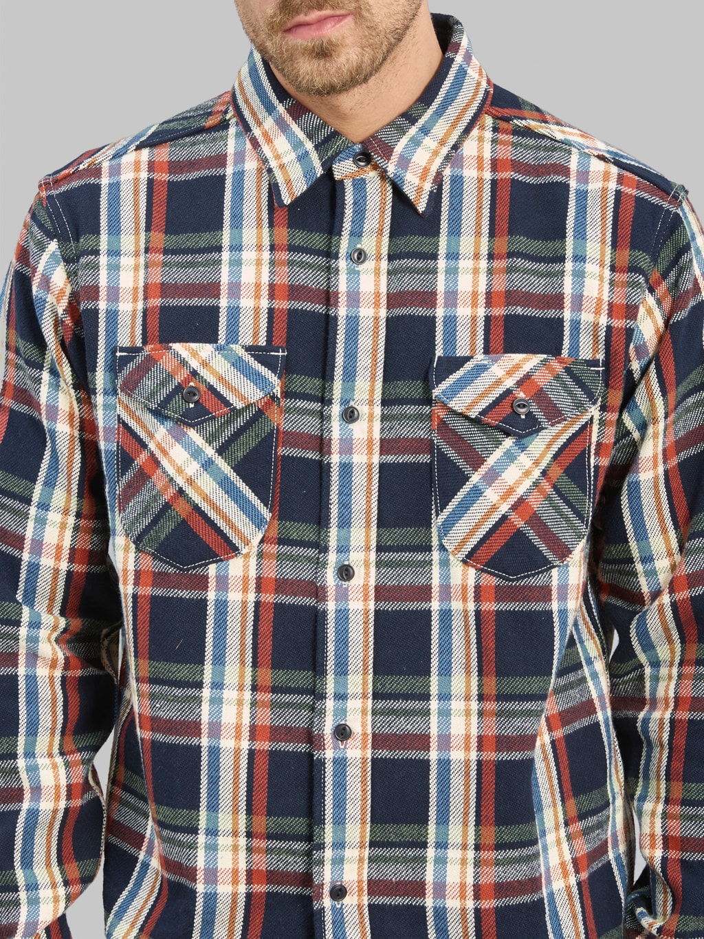 UES Heavy Flannel Shirt Navy