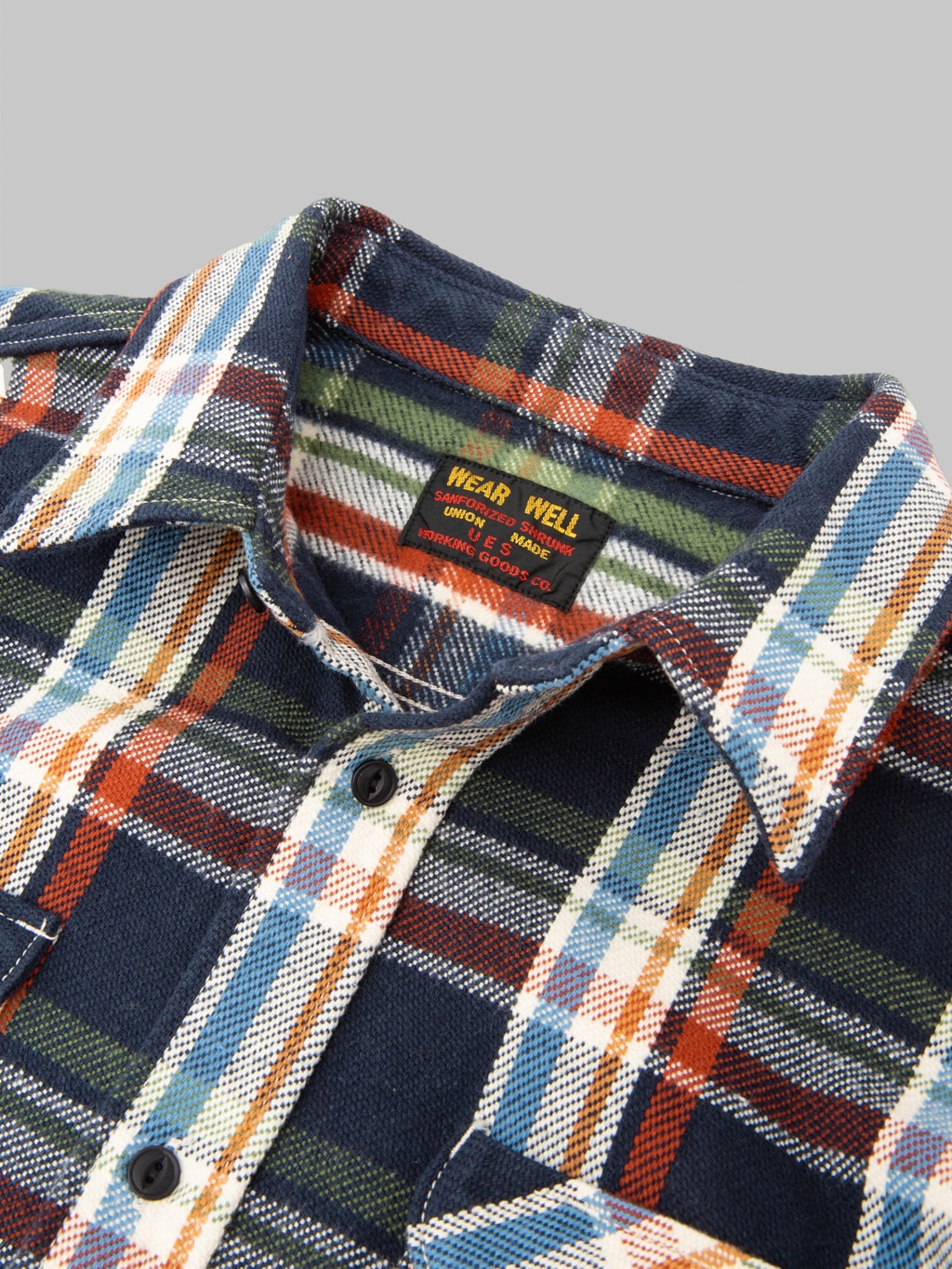 UES Heavy Flannel Shirt Navy