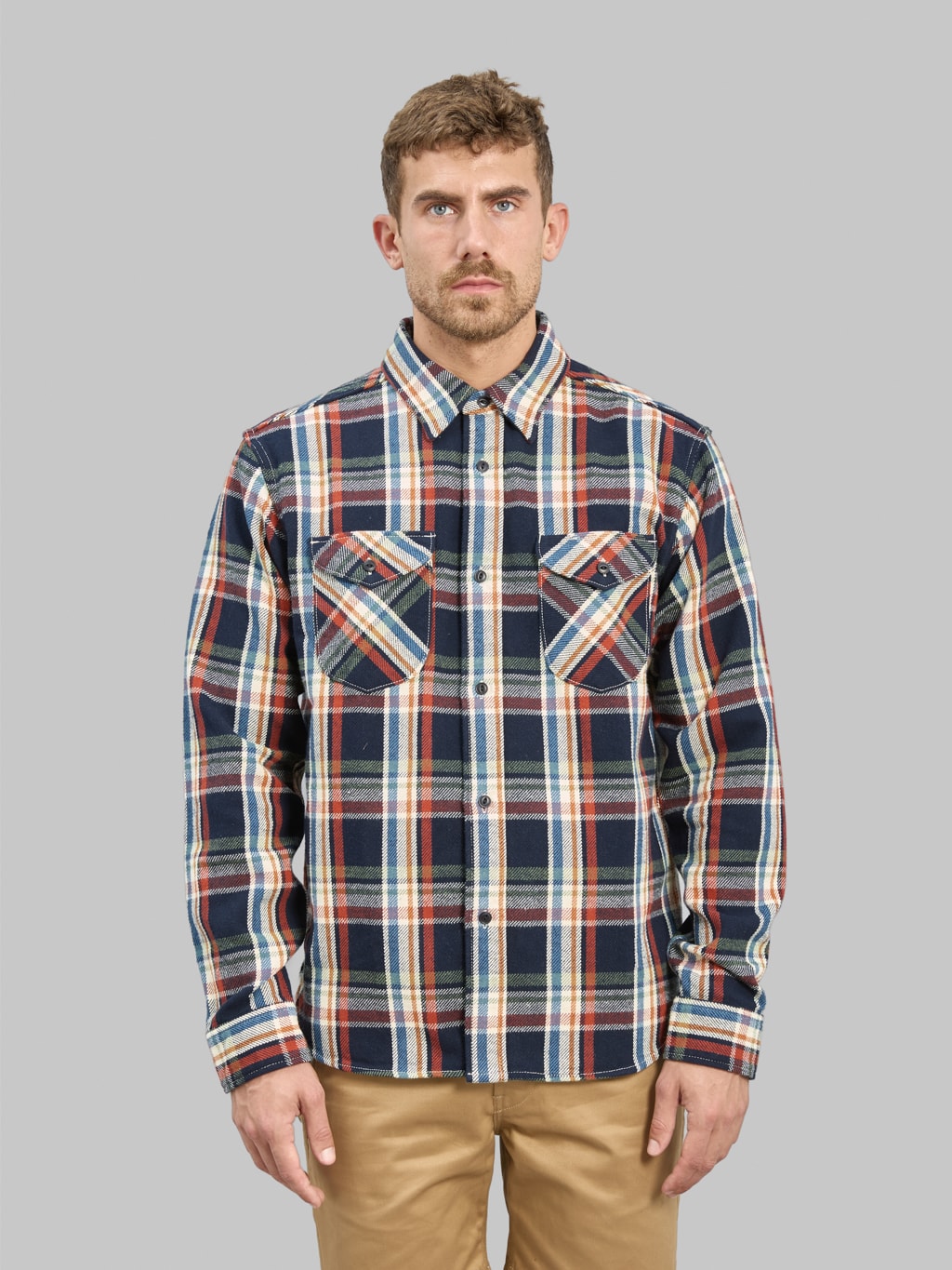 UES Heavy Flannel Shirt Navy